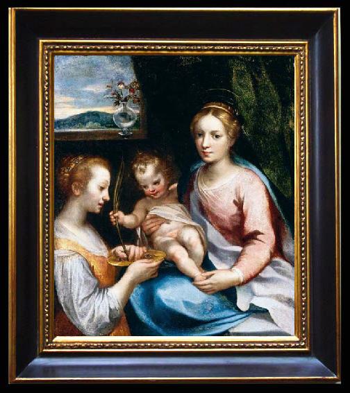 framed  Francesco Vanni Madonna and Child with St Lucy, Ta093